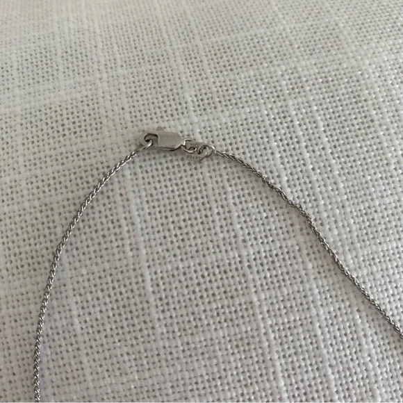 Blue Opal 14 K White Gold Necklace - Picture 6 of 9